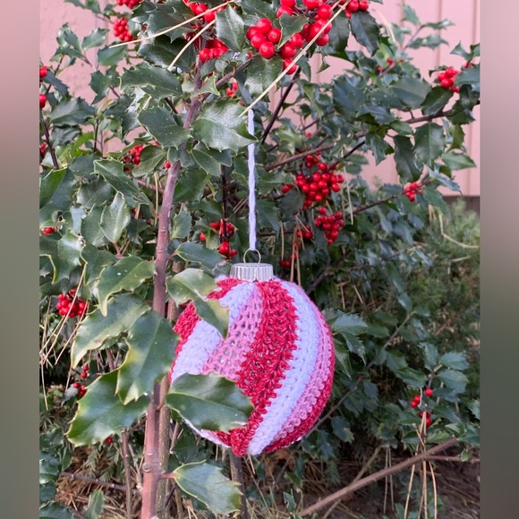 Crocheted Swirl Christmas Ornament - Picture 2 of 6